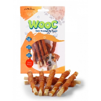 MJ06-Wooc Dog Tavuk Sargılı Sütlü Stick Ödül